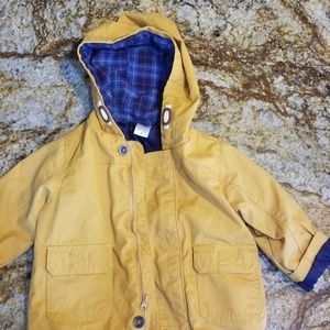 Yellow toddler rain jacket